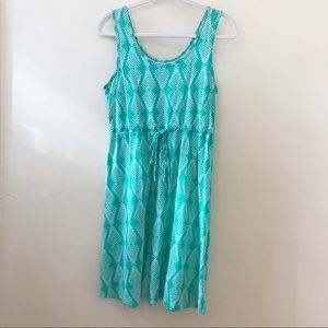 NATURAL REFLECTIONS SLVLESS DRAWSTRING WAIST DRESS